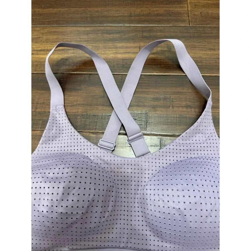 VSX Victoria's Secret Lightweight Mesh Sports Bra Purple Medium Support 34B NEW